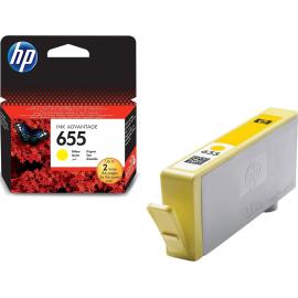 خرطوشة حبر hpاصلية HP 655 Yellow Original Ink Advantage Cartridge CZ112AE لون اصفر